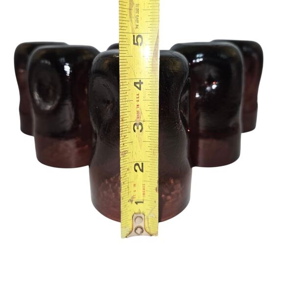 6 Blenko Amethyst C418 Pinched Crackle Dimple Tumbler Drinking Glasses 4.5”‎ - Picture 3 of 12